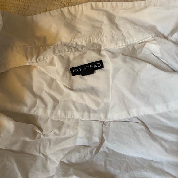 En Thread White button up long shirt - Picture 3 of 3